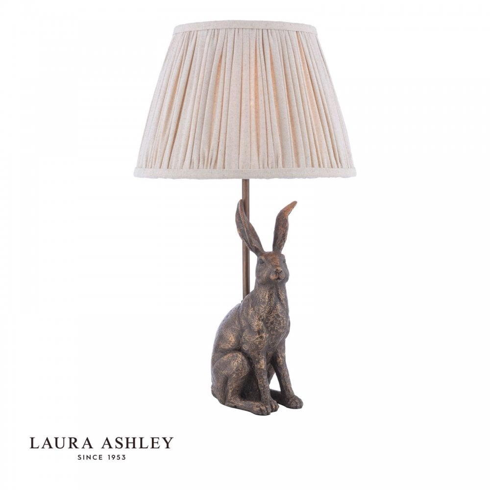 Antique Bronze Hare Table Lamp C/W Shade