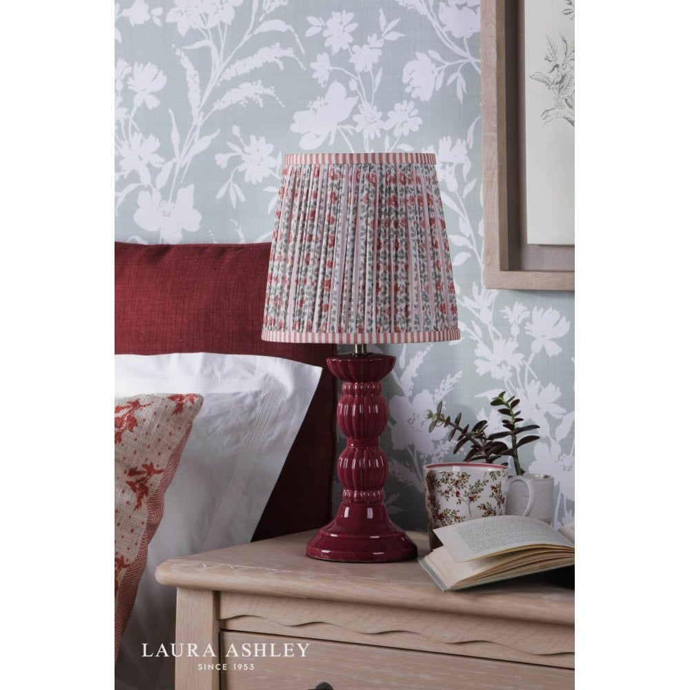 Kelbrook Red Ceramic Table Lamp C/W Shade