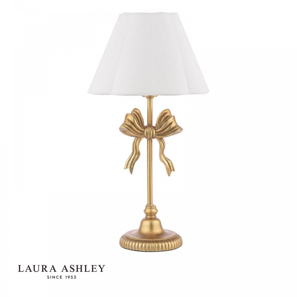 Larkfield Bow Gold Table Lamp C/W Shade