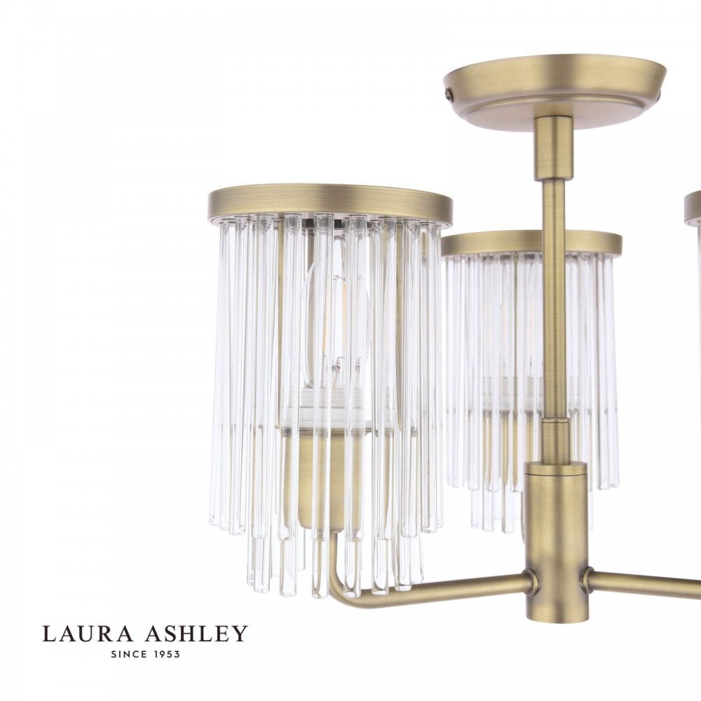 Hilcote Antique Brass Semi Flush Fitting