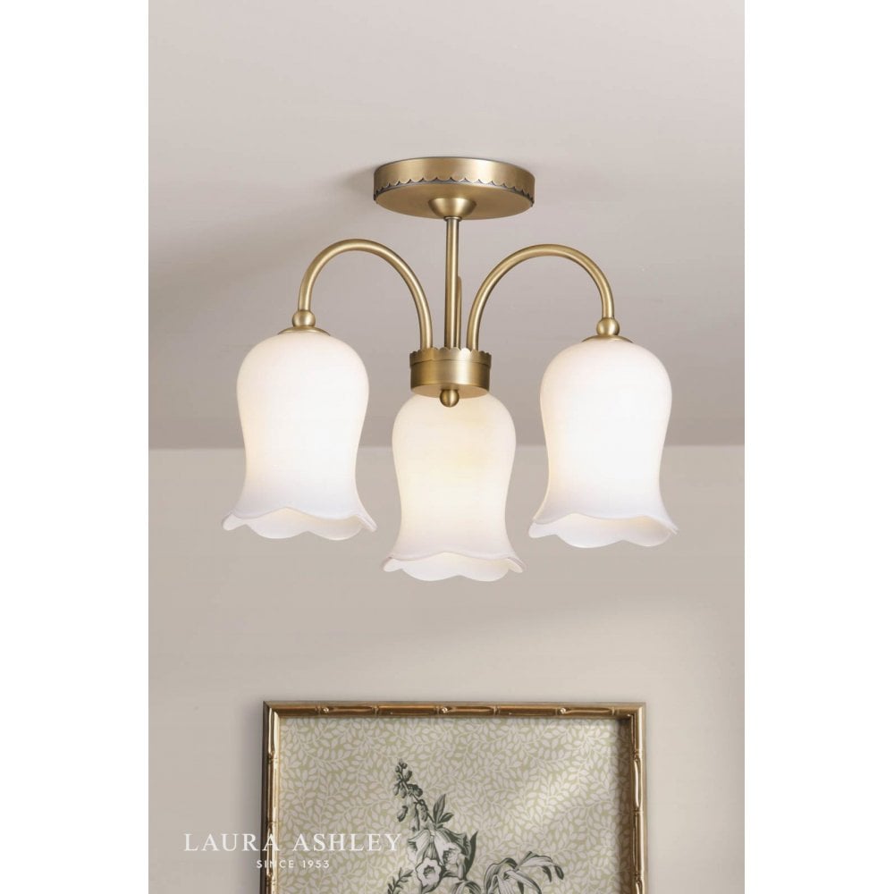 Lidsell Antique Brass Semi Flush Fitting
