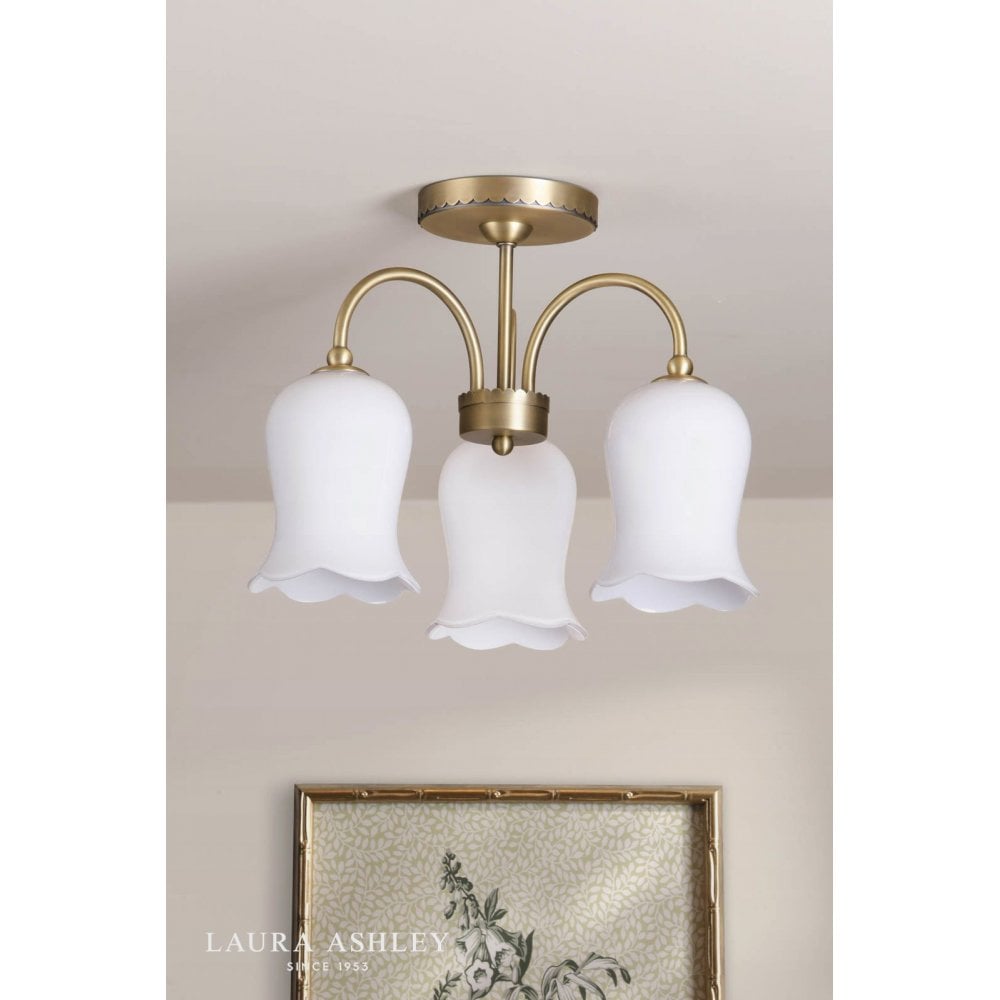 Lidsell Antique Brass Semi Flush Fitting