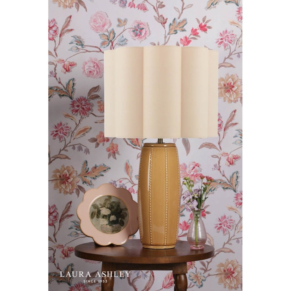 Littleton Yellow Ceramic Table Lamp C/W Shade