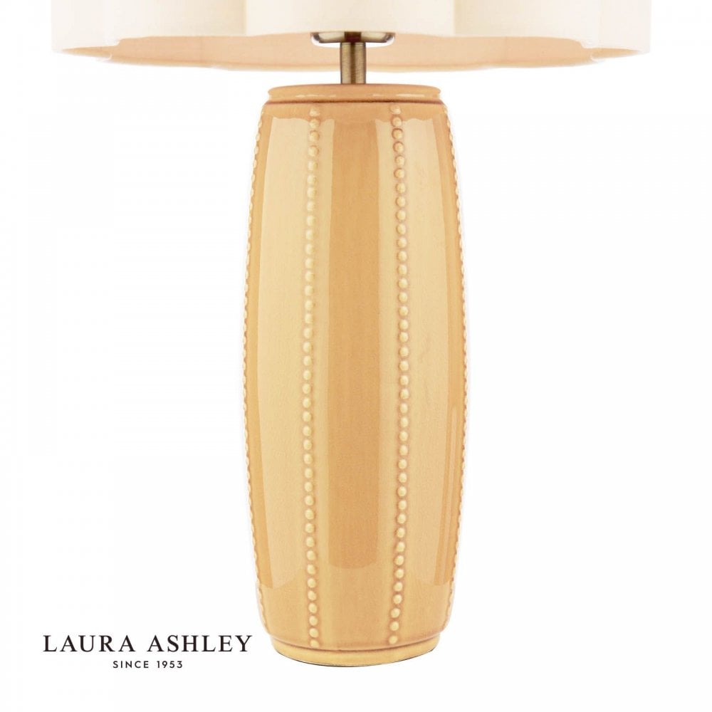 Littleton Yellow Ceramic Table Lamp C/W Shade