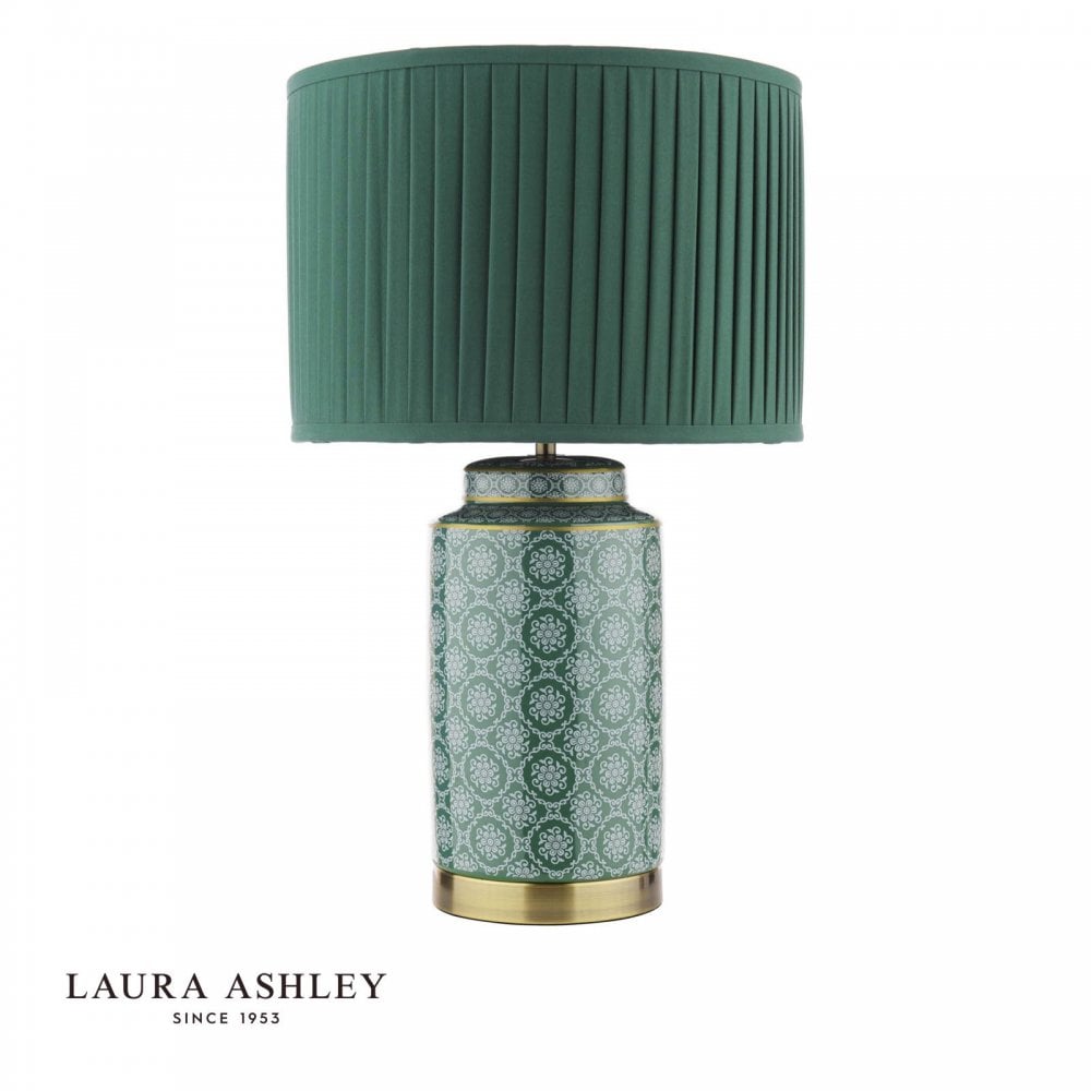 Knipton Green Ceramic Table Lamp C/W Shade