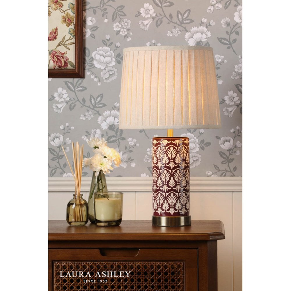 Medlock Purple Ceramic Table Lamp C/W Shade