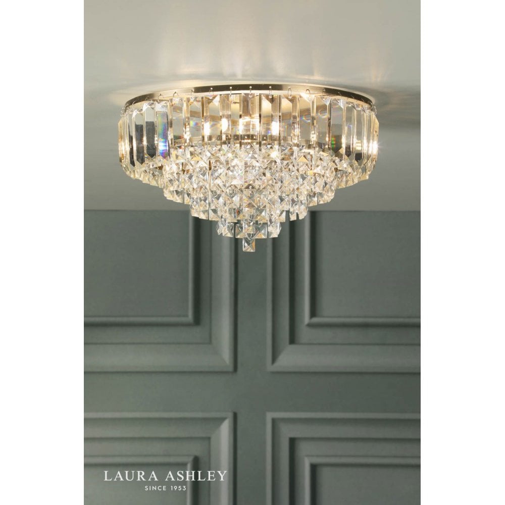 Vienna 3 Light Antique Brass Flush Fitting