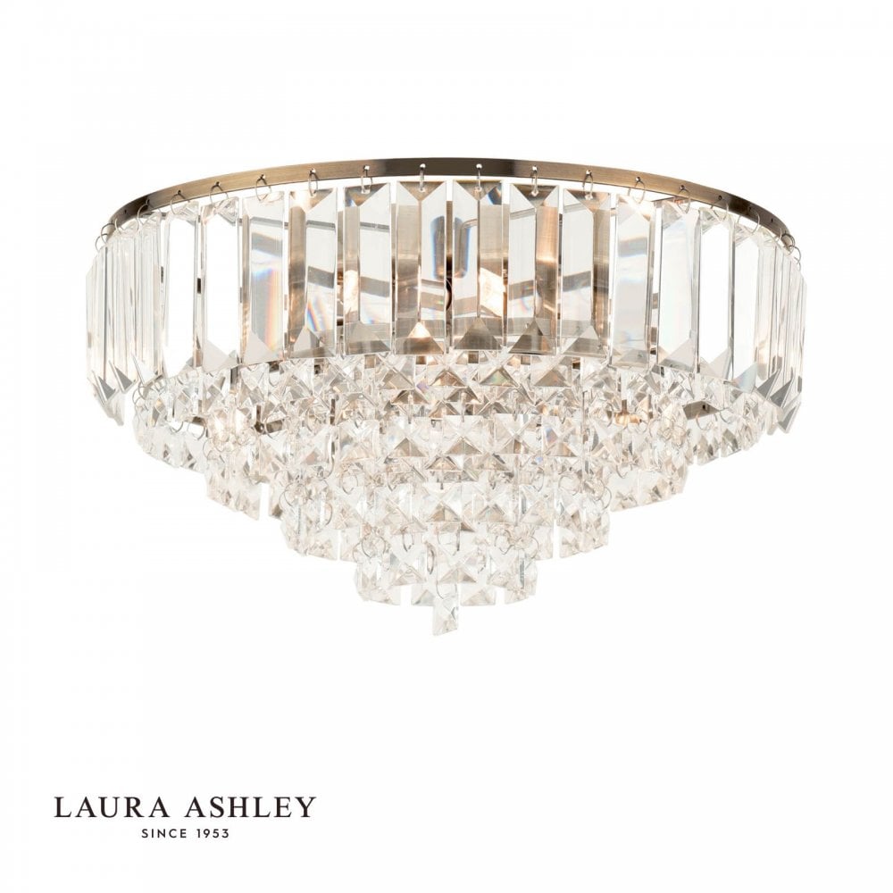 Vienna 3 Light Antique Brass Flush Fitting