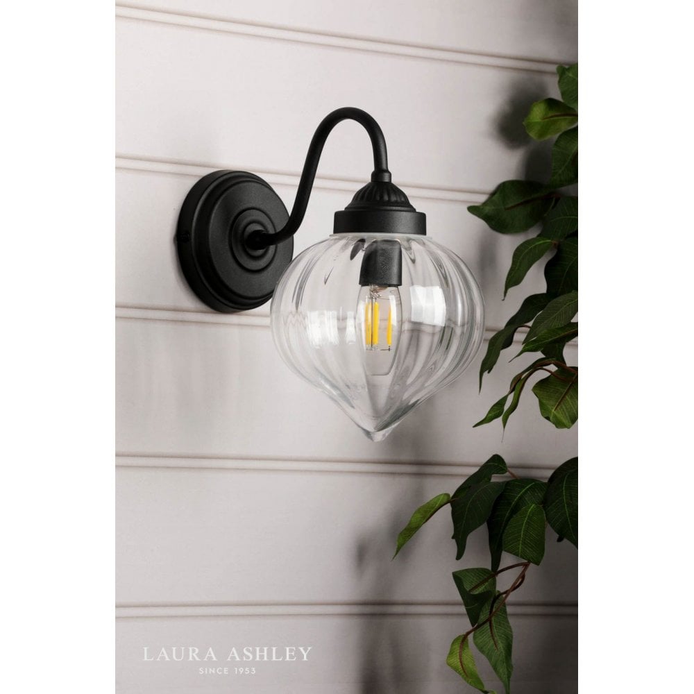 Whitham Matt Black Bathroom Wall Light IP44