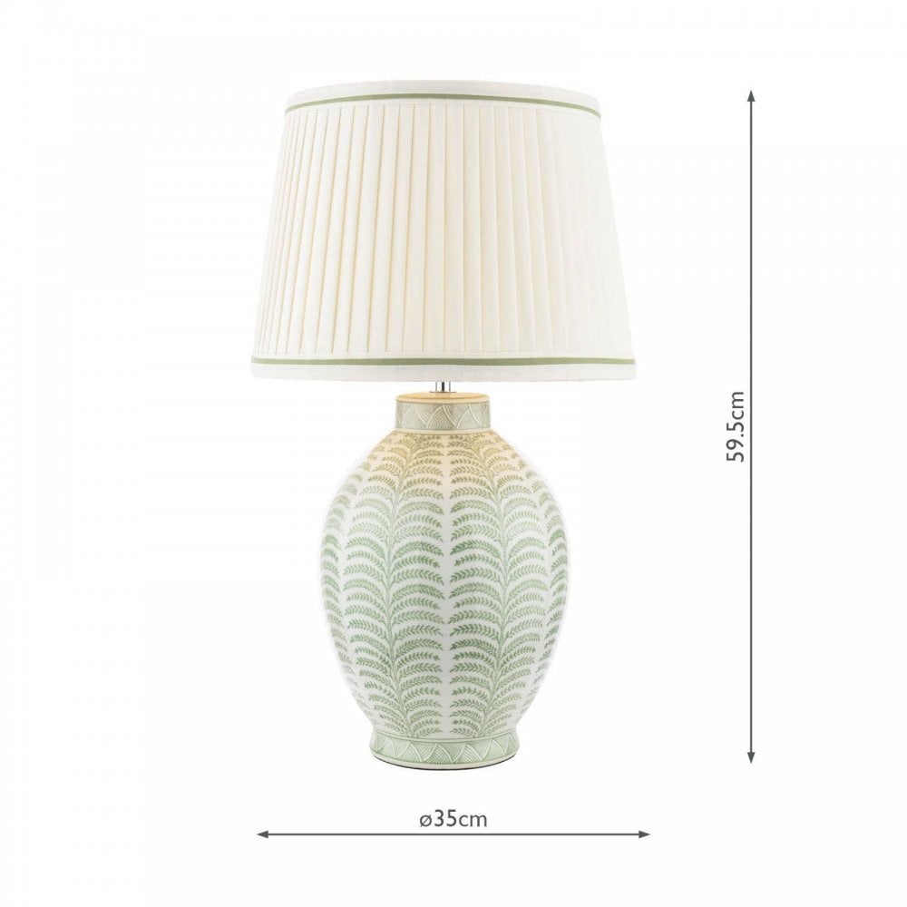 Stannard Green Table Lamp C/W Shade