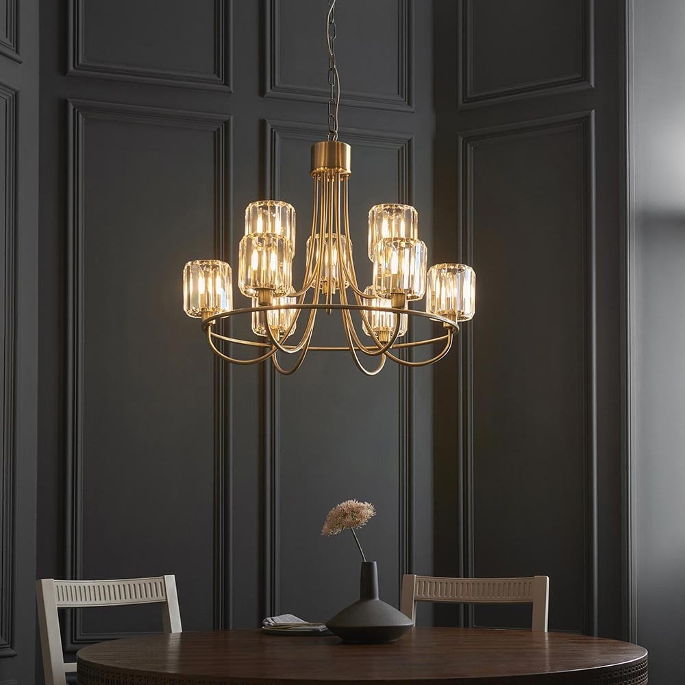 Berenice Tiered Antique Brass Pendant