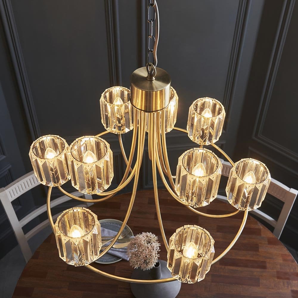 Berenice Tiered Antique Brass Pendant