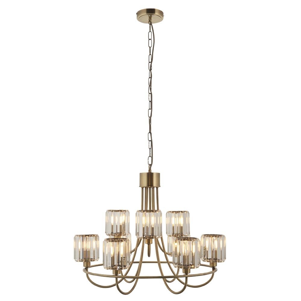 Berenice Tiered Antique Brass Pendant