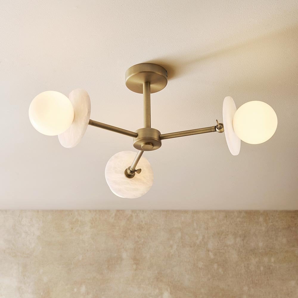 Cerchio 3 Light Semi Flush Fitting