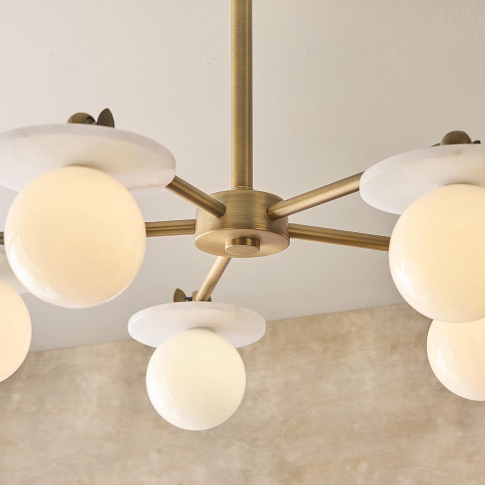 Cerchio 5 Light Semi Flush Fitting