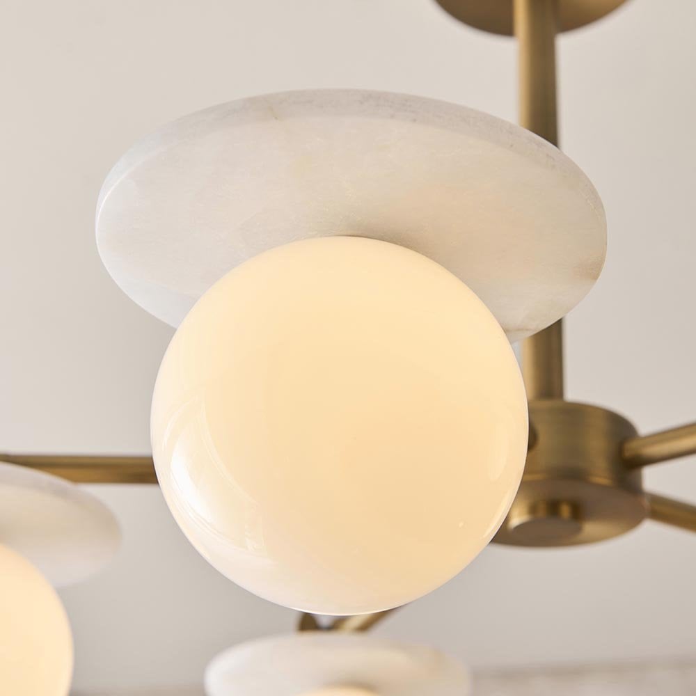 Cerchio 5 Light Semi Flush Fitting