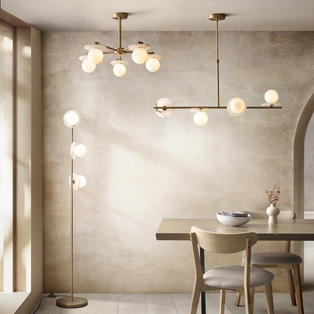 Cerchio 5 Light Semi Flush Fitting