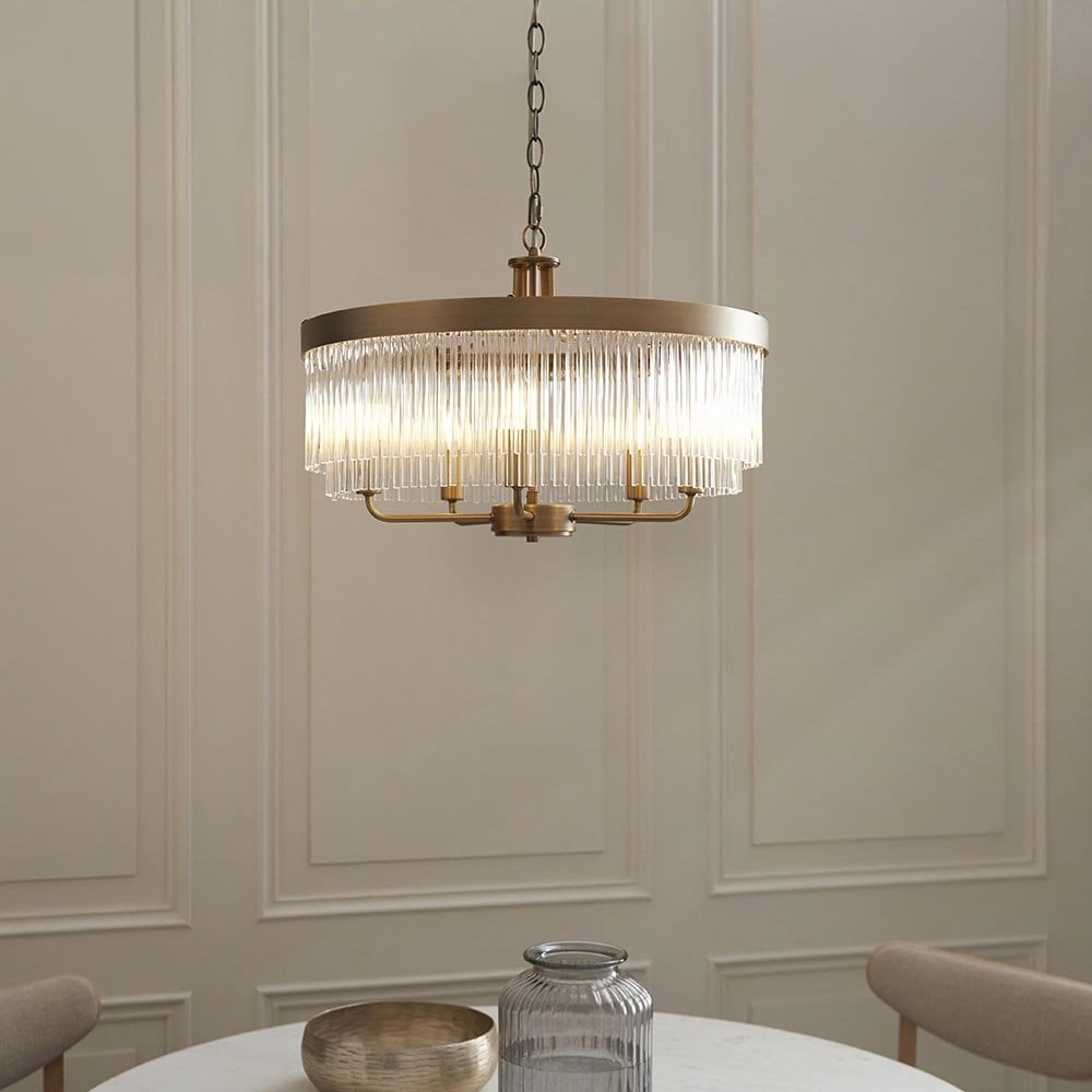 Clermont Antique Brass Ceiling Pendant