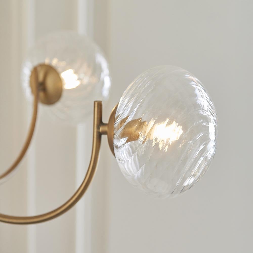Hague Antique Brass 5 Light Ceiling Pendant