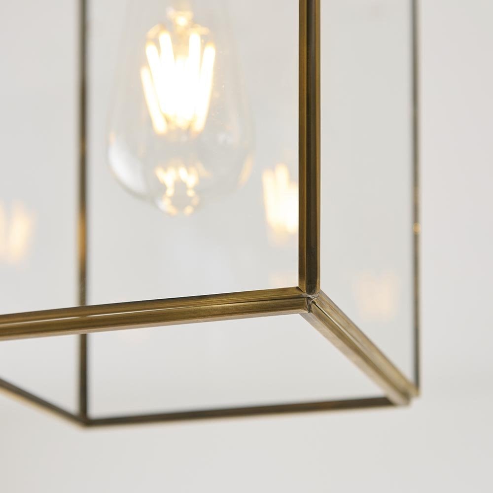 Hammond Brushed Brass & Glass Flush Fitting