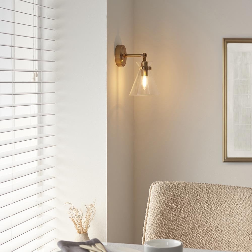 Harlow Brass Wall Light