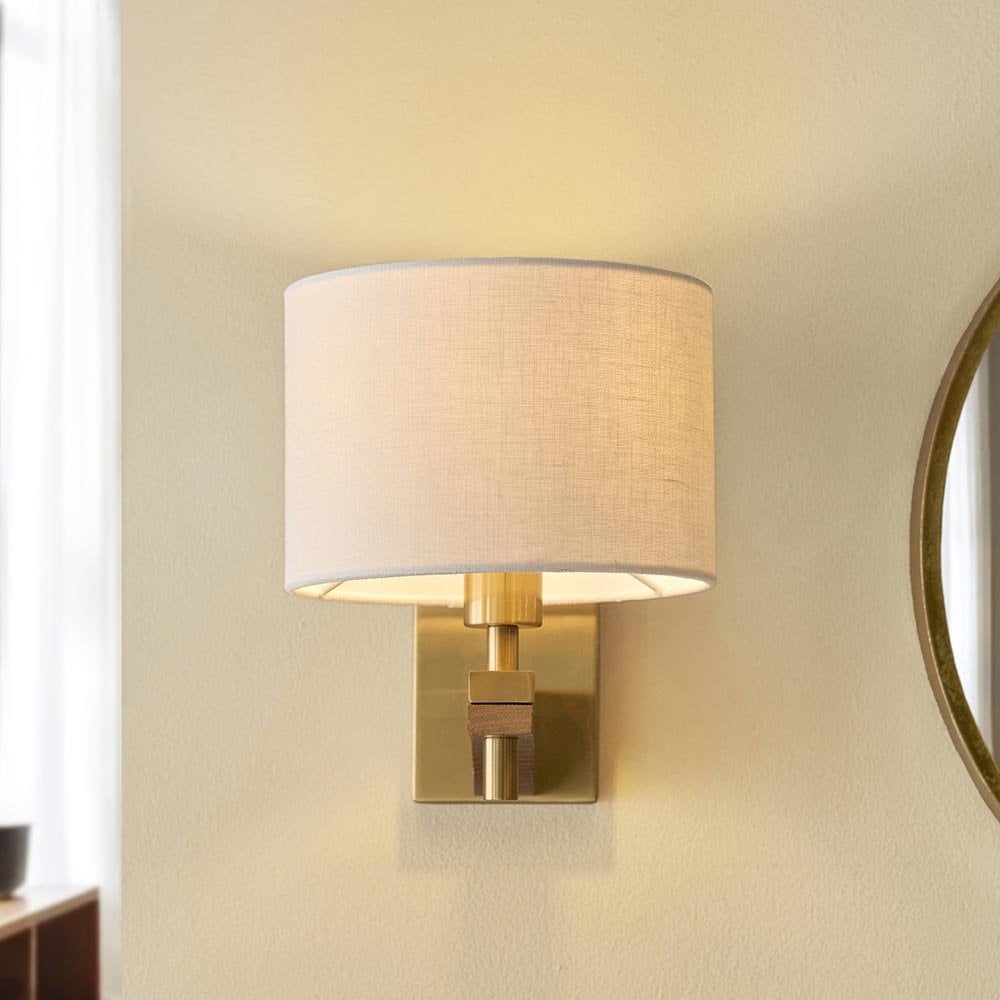 Heathcliff Ash Wood & Brass Wall Light