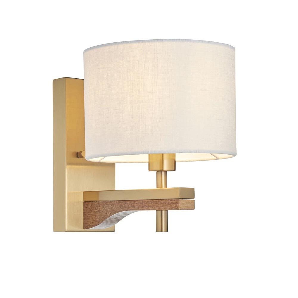 Heathcliff Ash Wood & Brass Wall Light