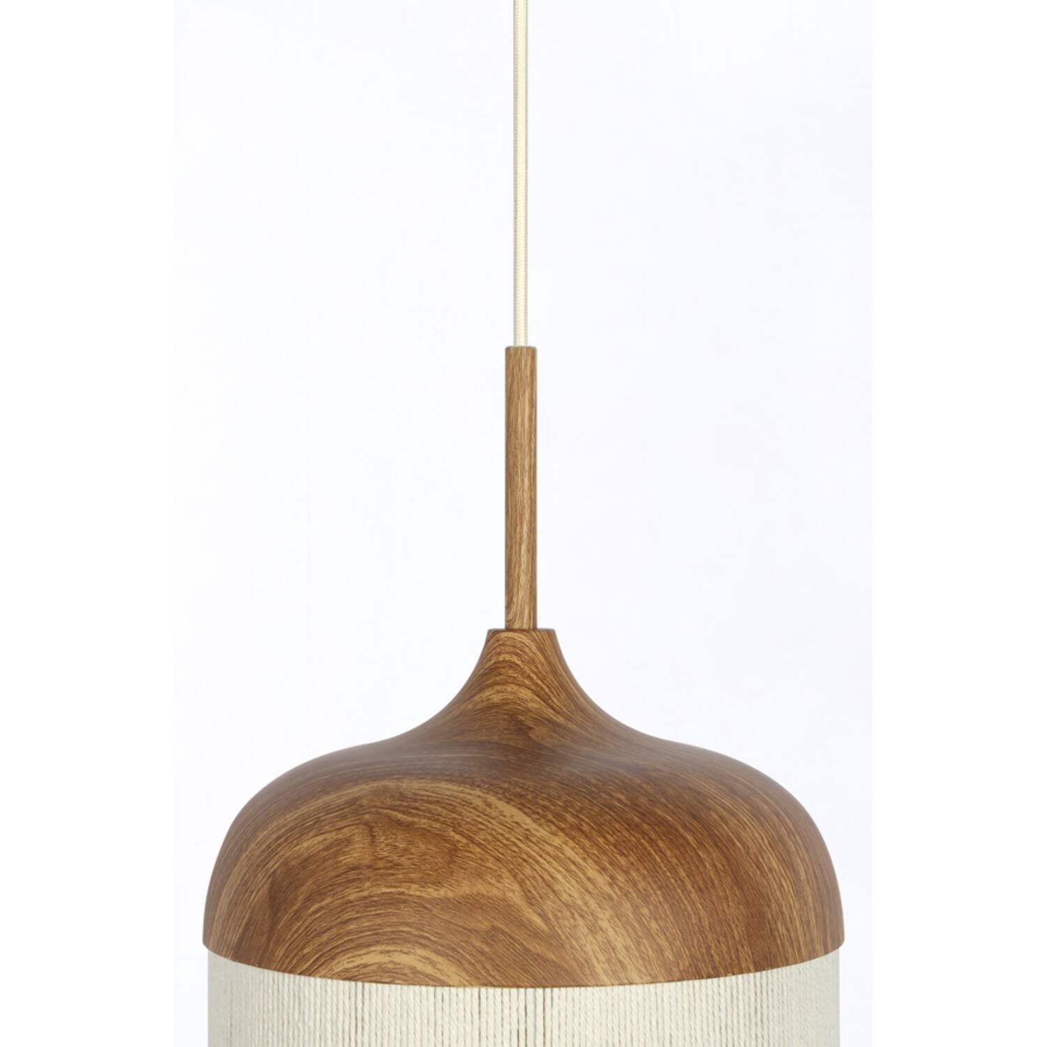 Dania Large Wooden Pendant in Natural Rope Shade