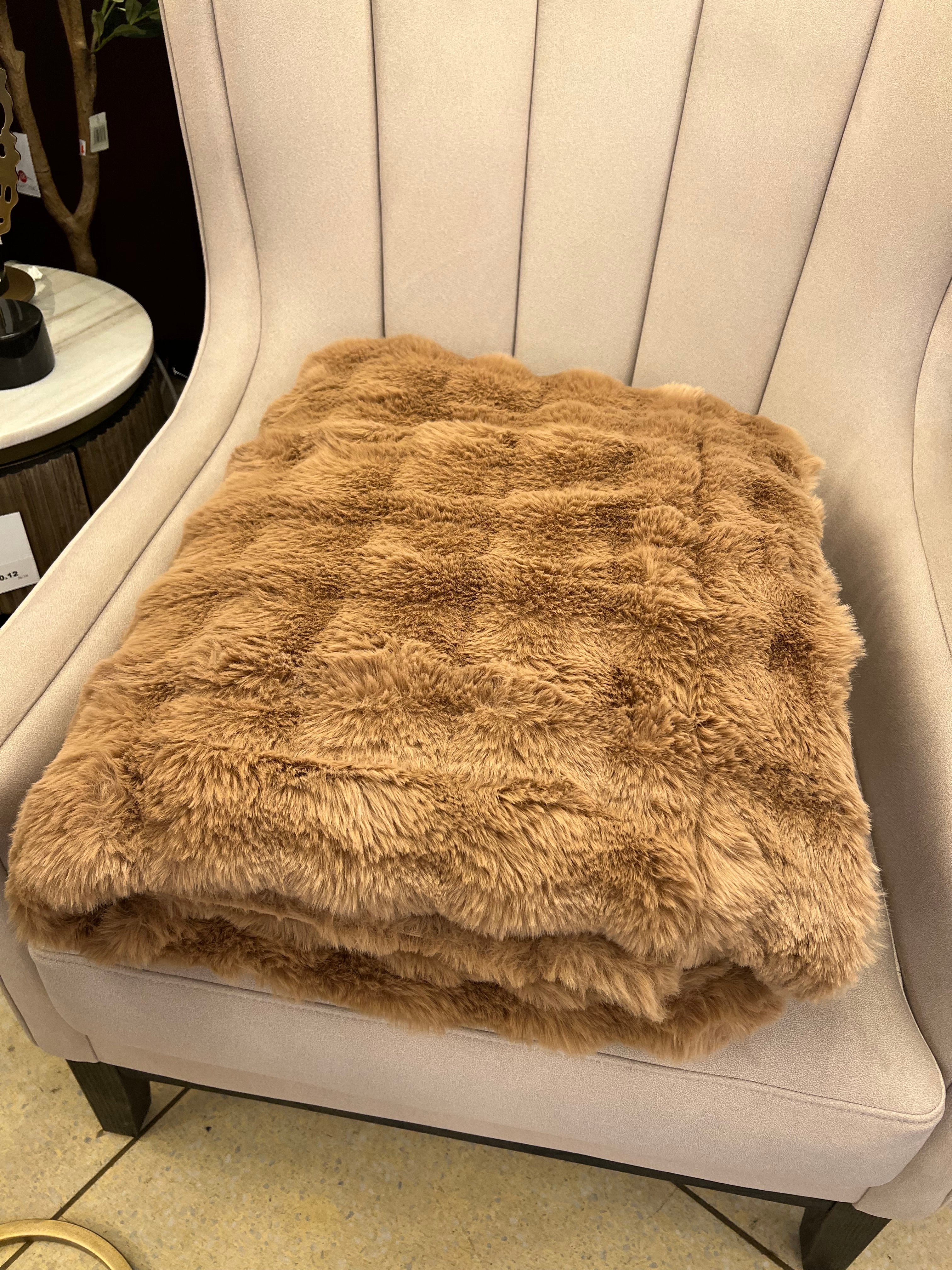 Luxurious Coffee Throw 2x2.3m
