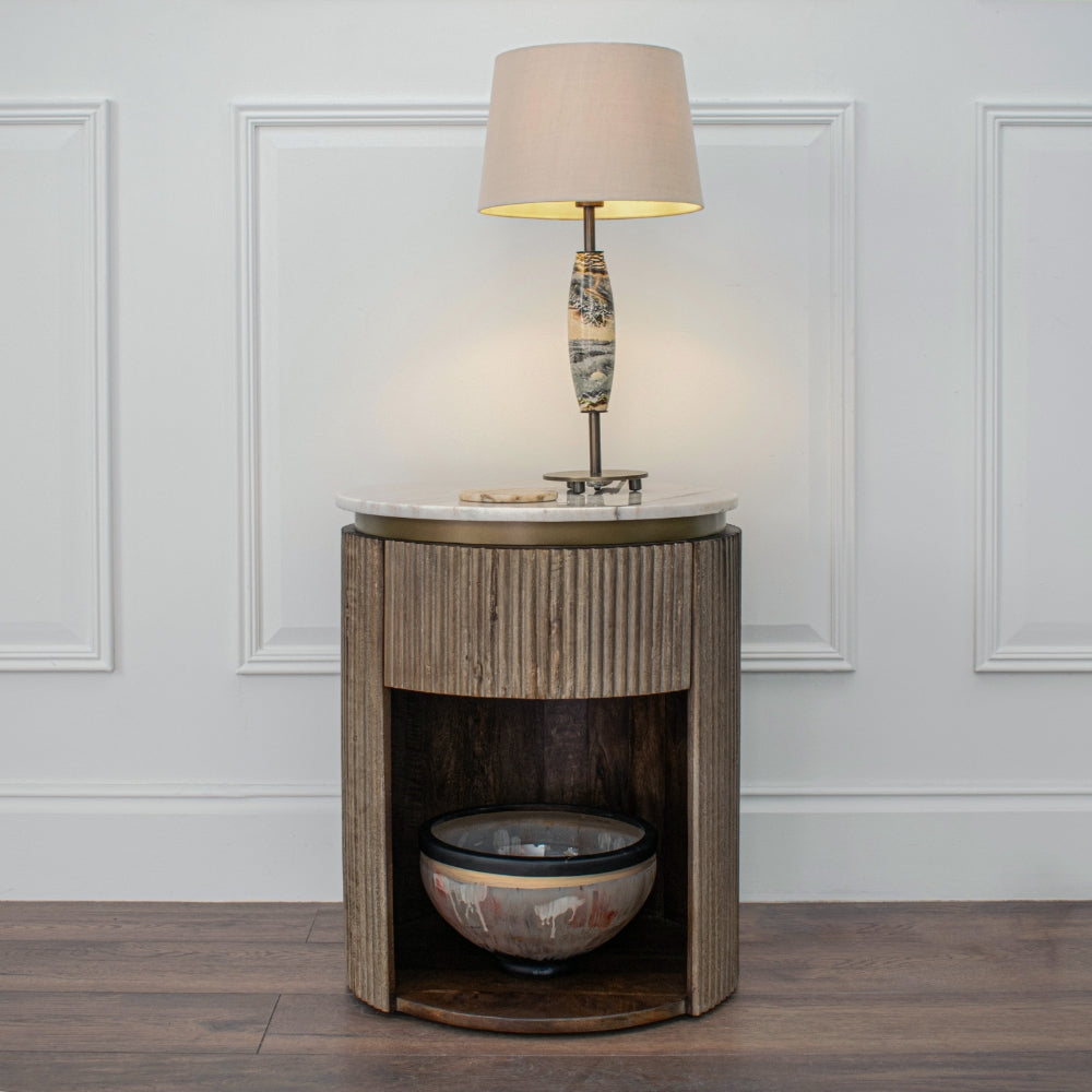 Maigue Side Table with Single Drawer