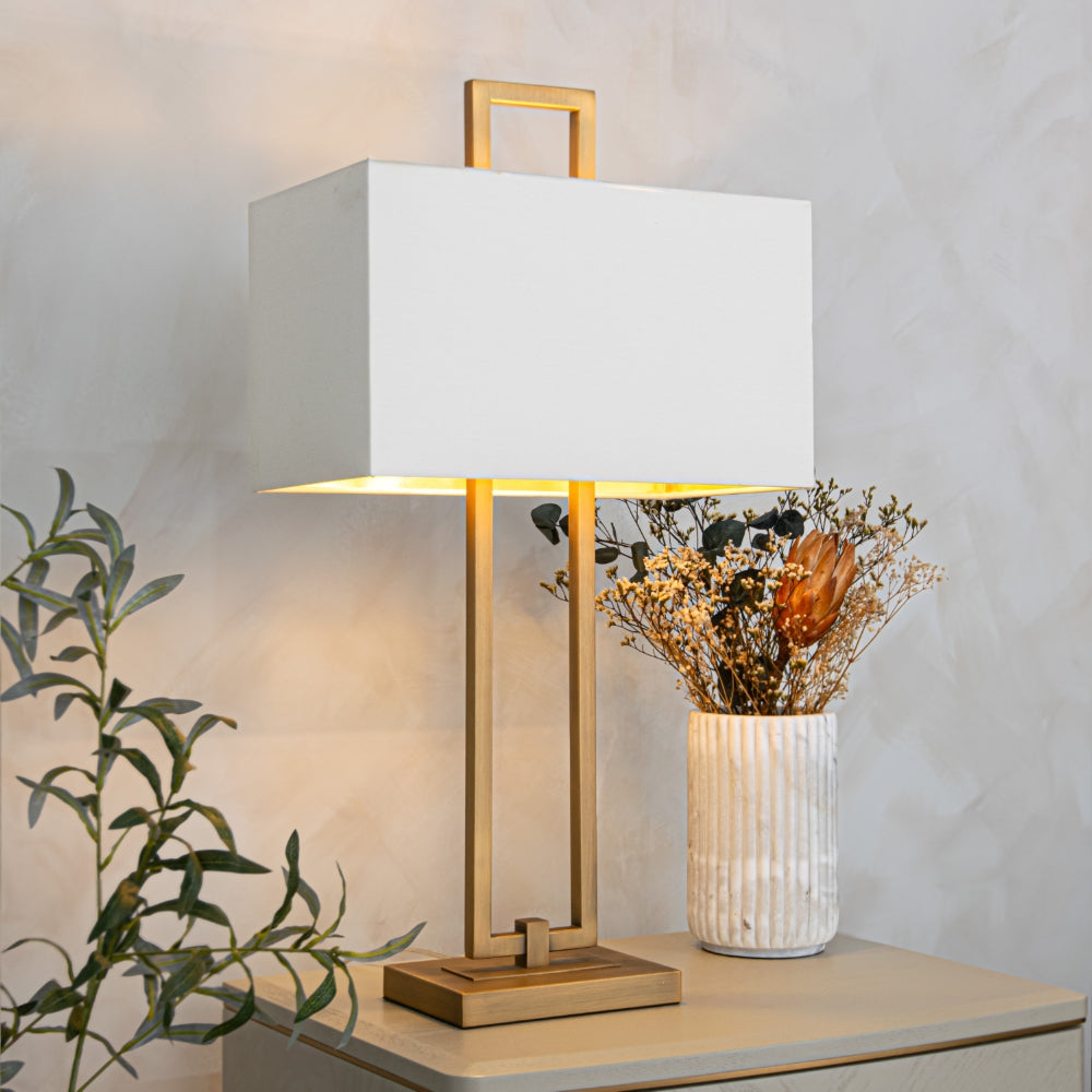 Danby Antique Brass Table Lamp C/W Shade