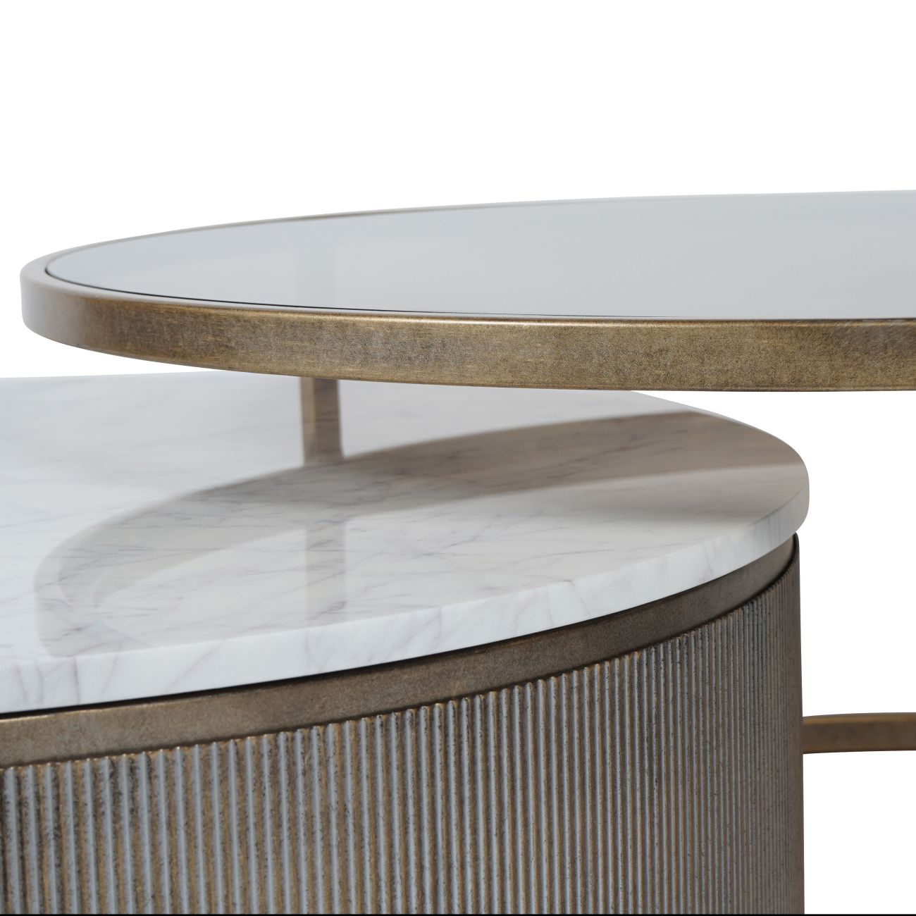 Belvedere Aged Gold Nesting Coffee Tables