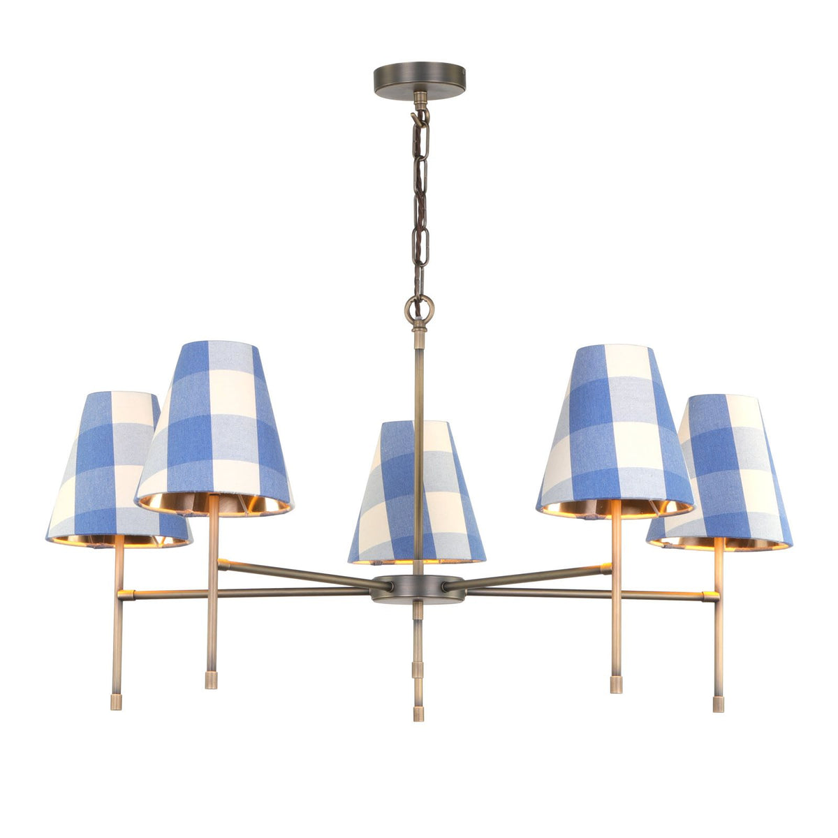 Aix 5 Light Antique Brass Pendant Fitting Only