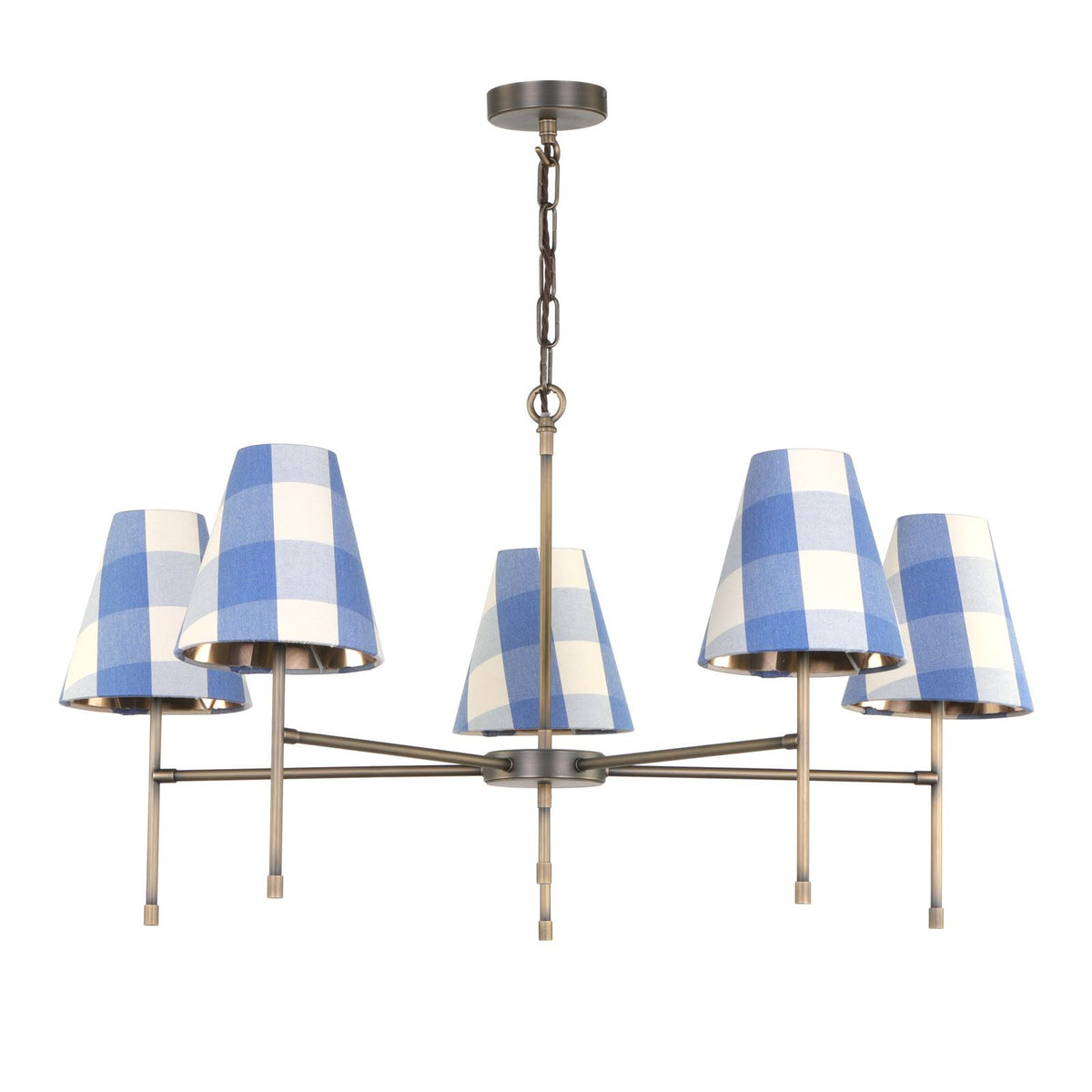 Aix 5 Light Antique Brass Pendant Fitting Only