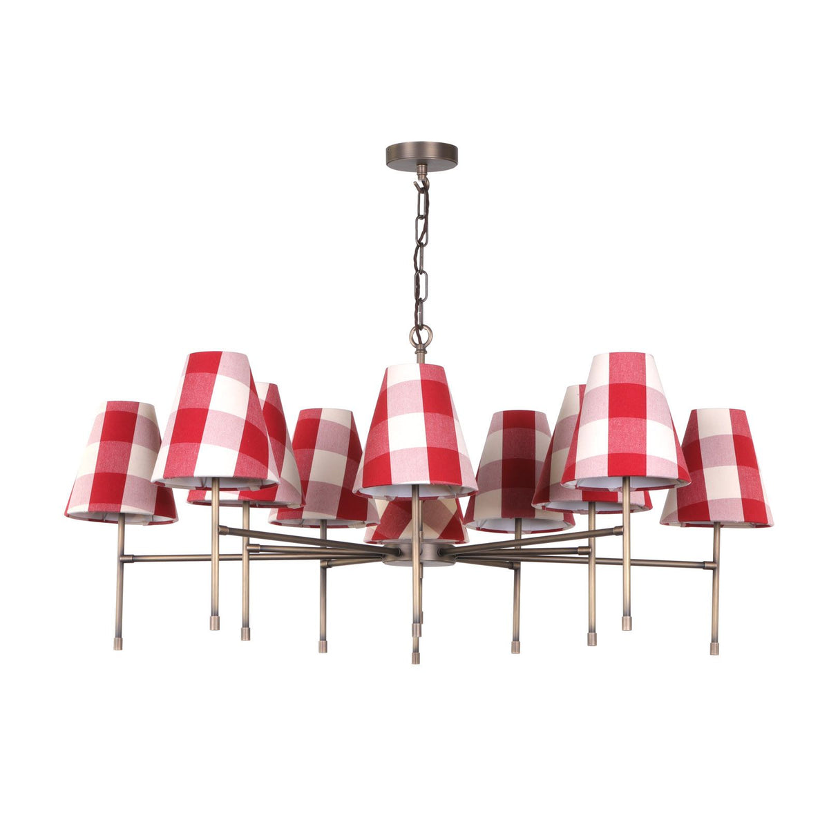 Aix 10 Light Antique Brass Pendant Fitting Only