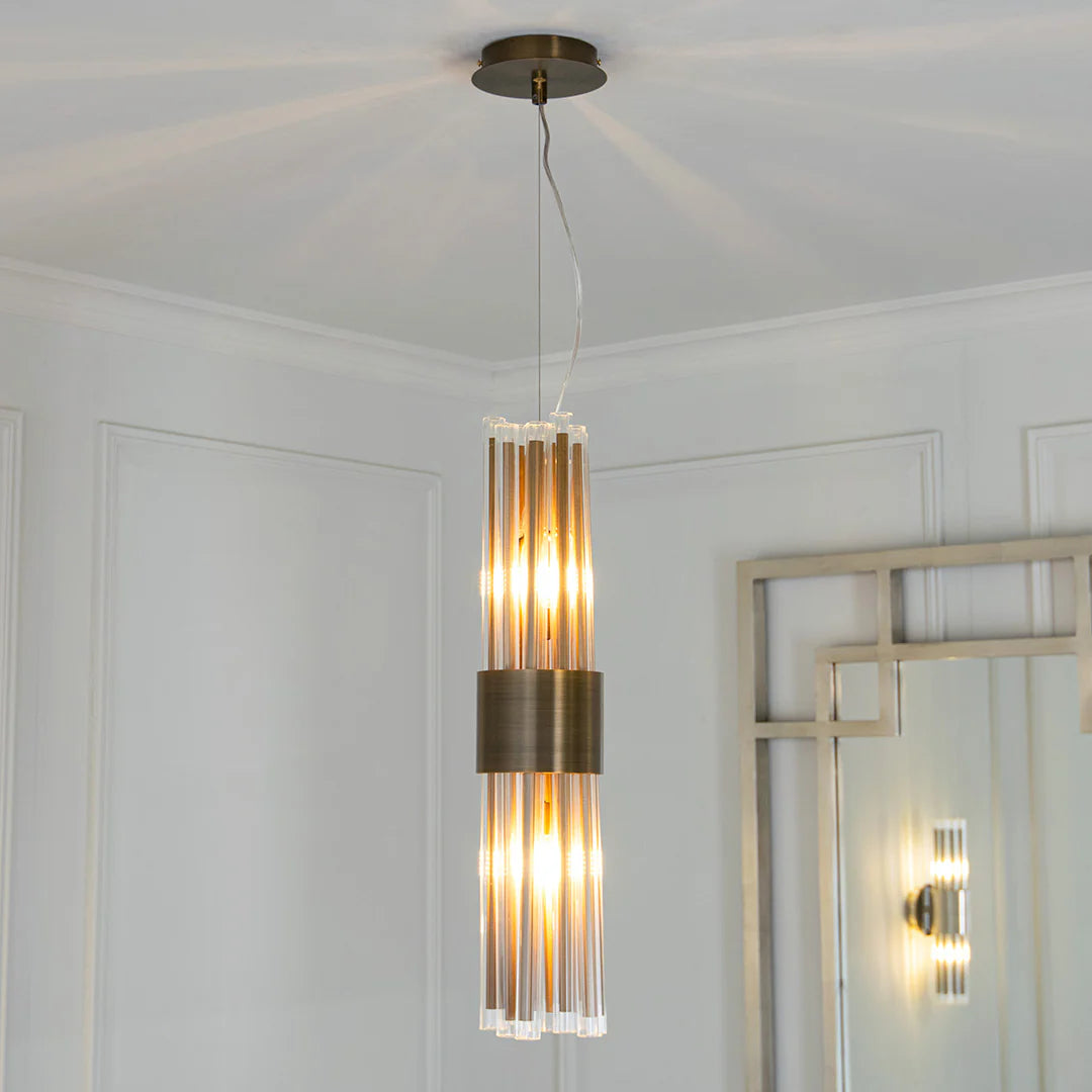 Colmar Single Antique Brass Pendant