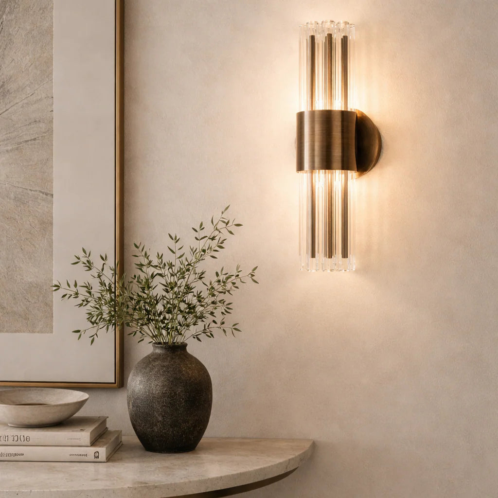 Colmar Antique Brass Wall Light