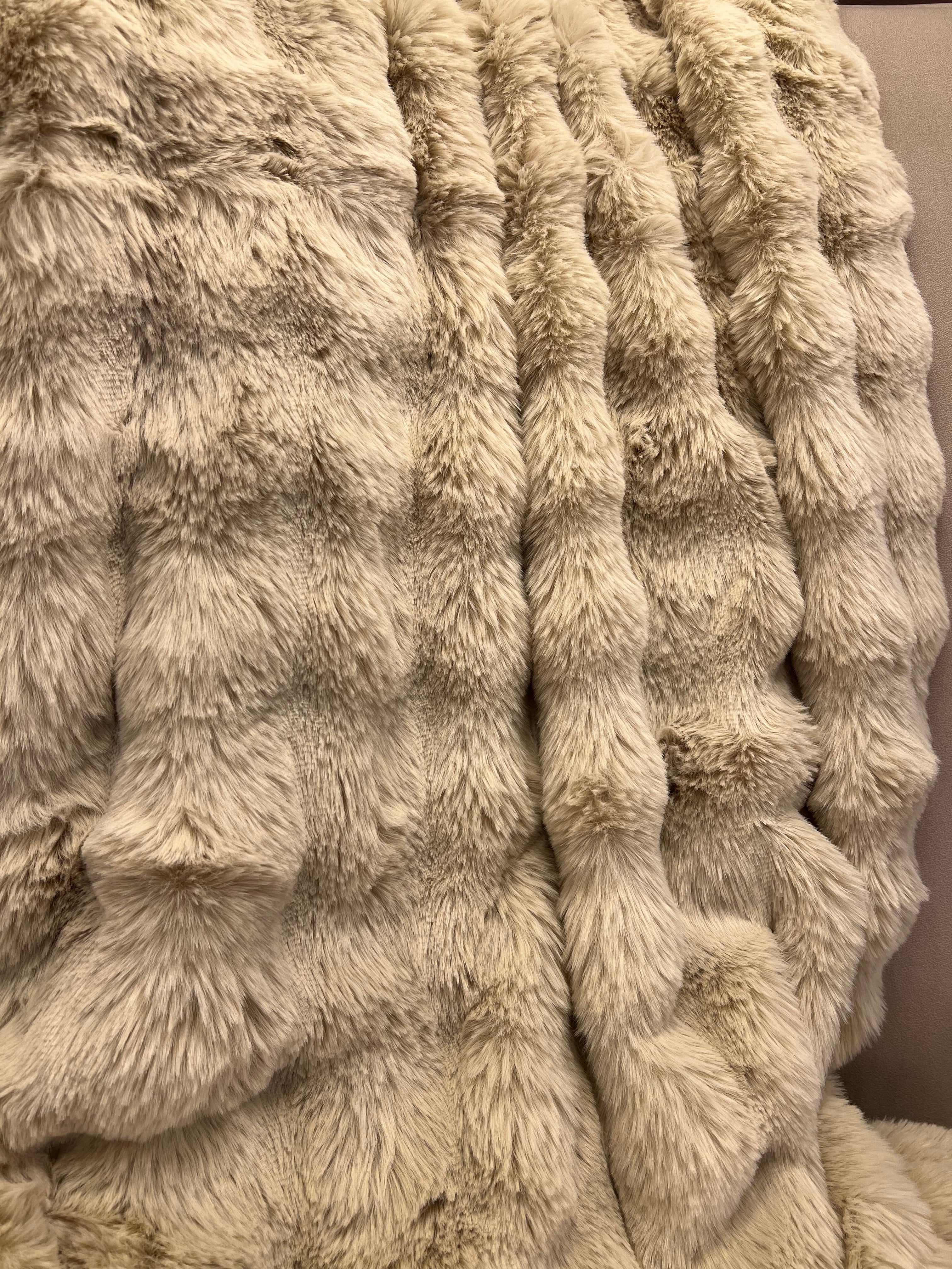 Luxurious Natural Throw 2x2.3m