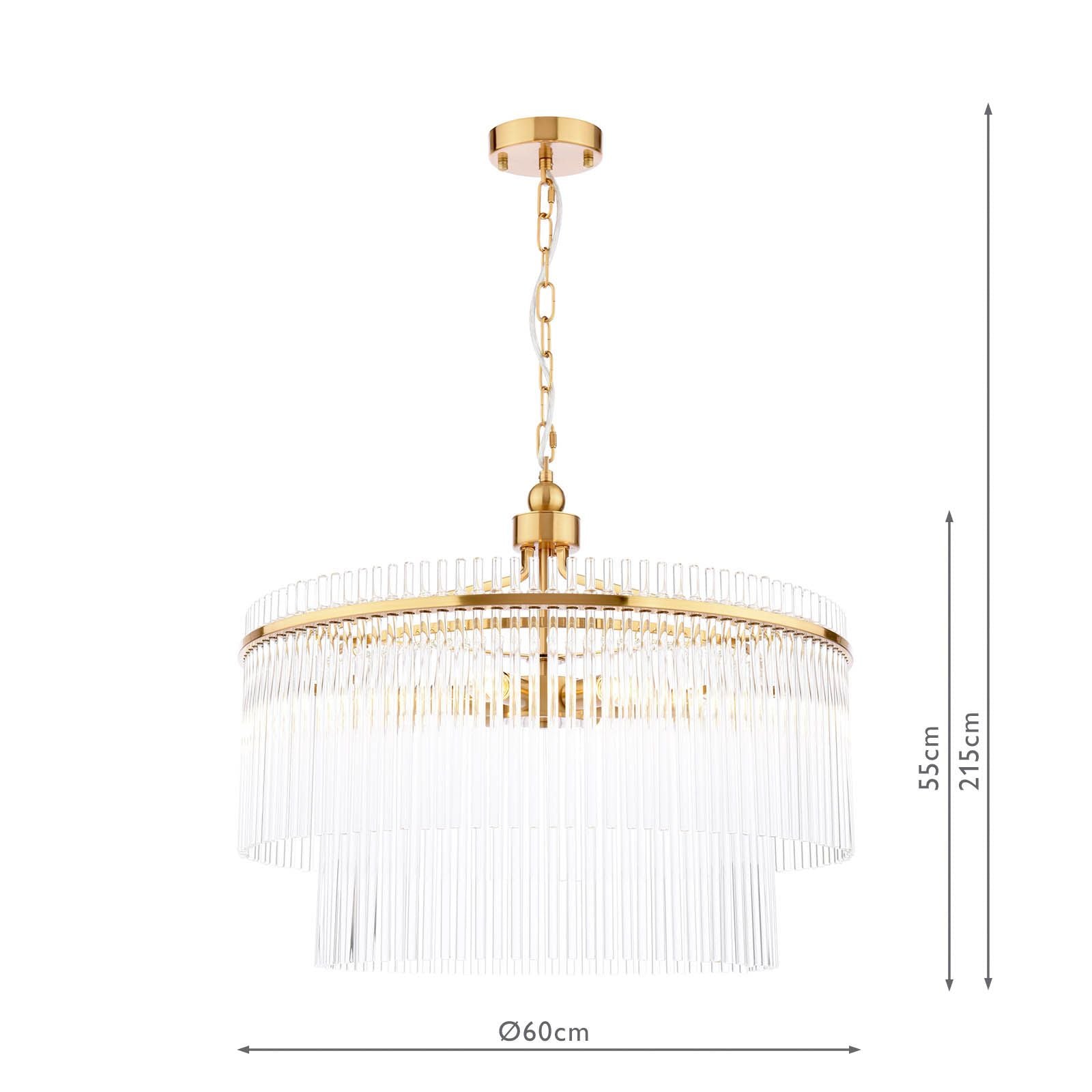 Eltham 6 Light Antique Gold Pendant