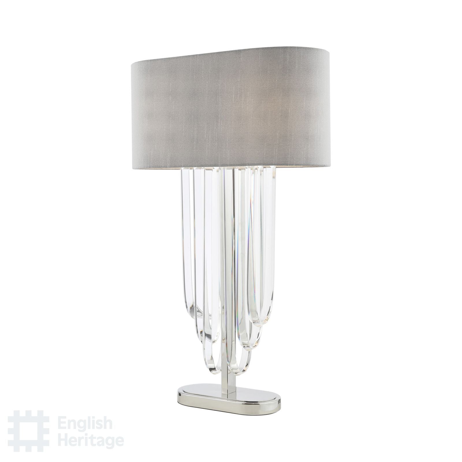 Eltham Polished Nickel Table Lamp C/W Shade