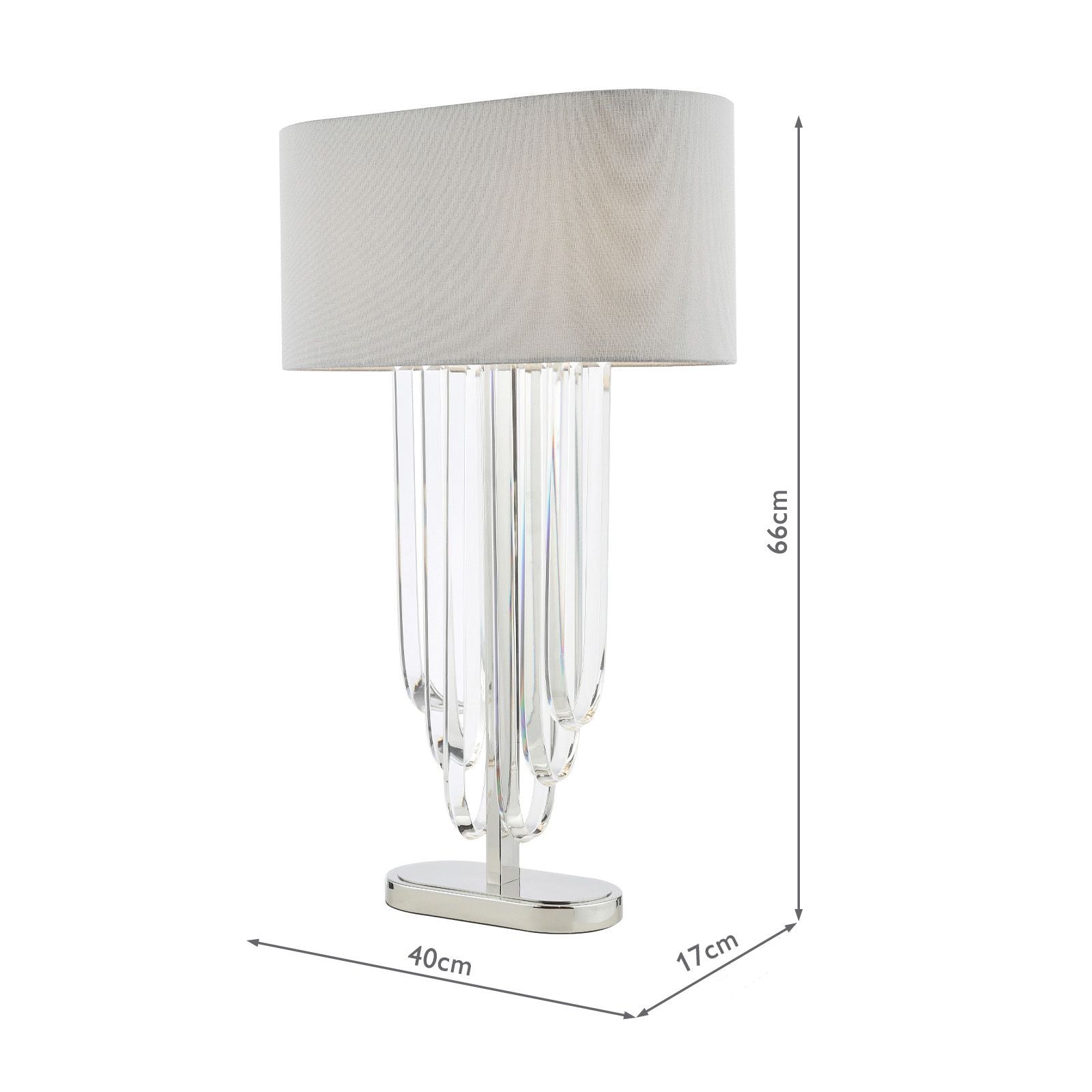 Eltham Polished Nickel Table Lamp C/W Shade