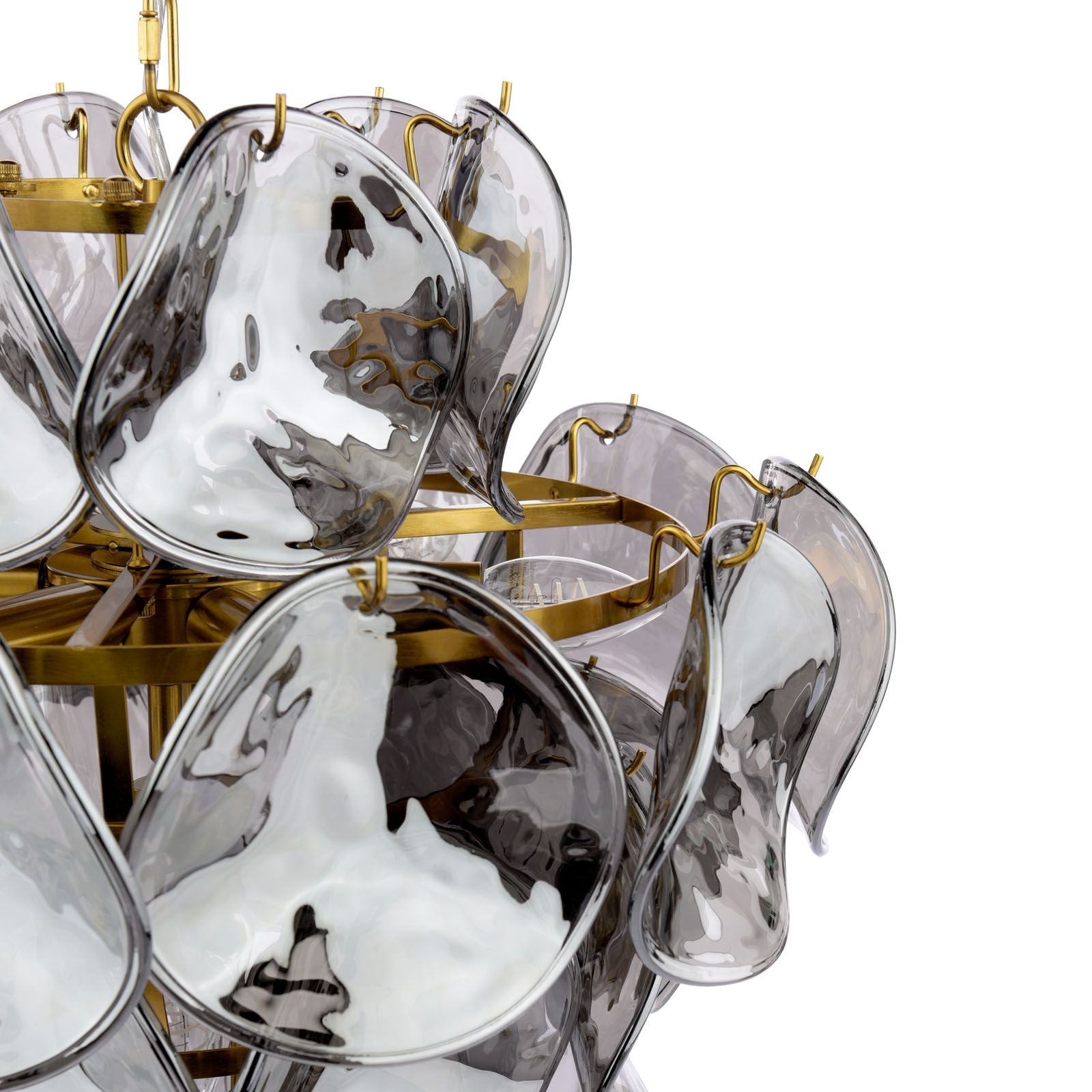 Genoa Smoked Glass & Brass Ceiling Pendant
