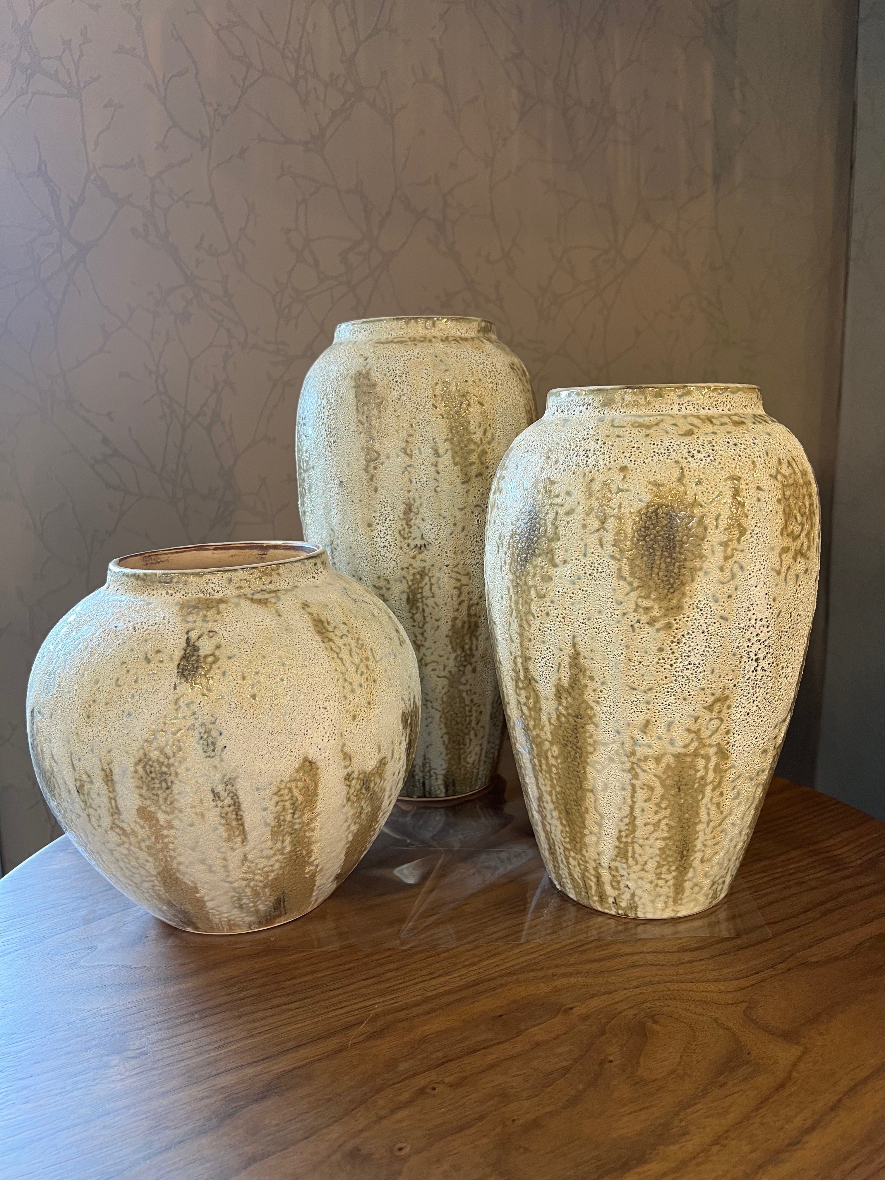 Large Rustic Textured Ceramic Vase
