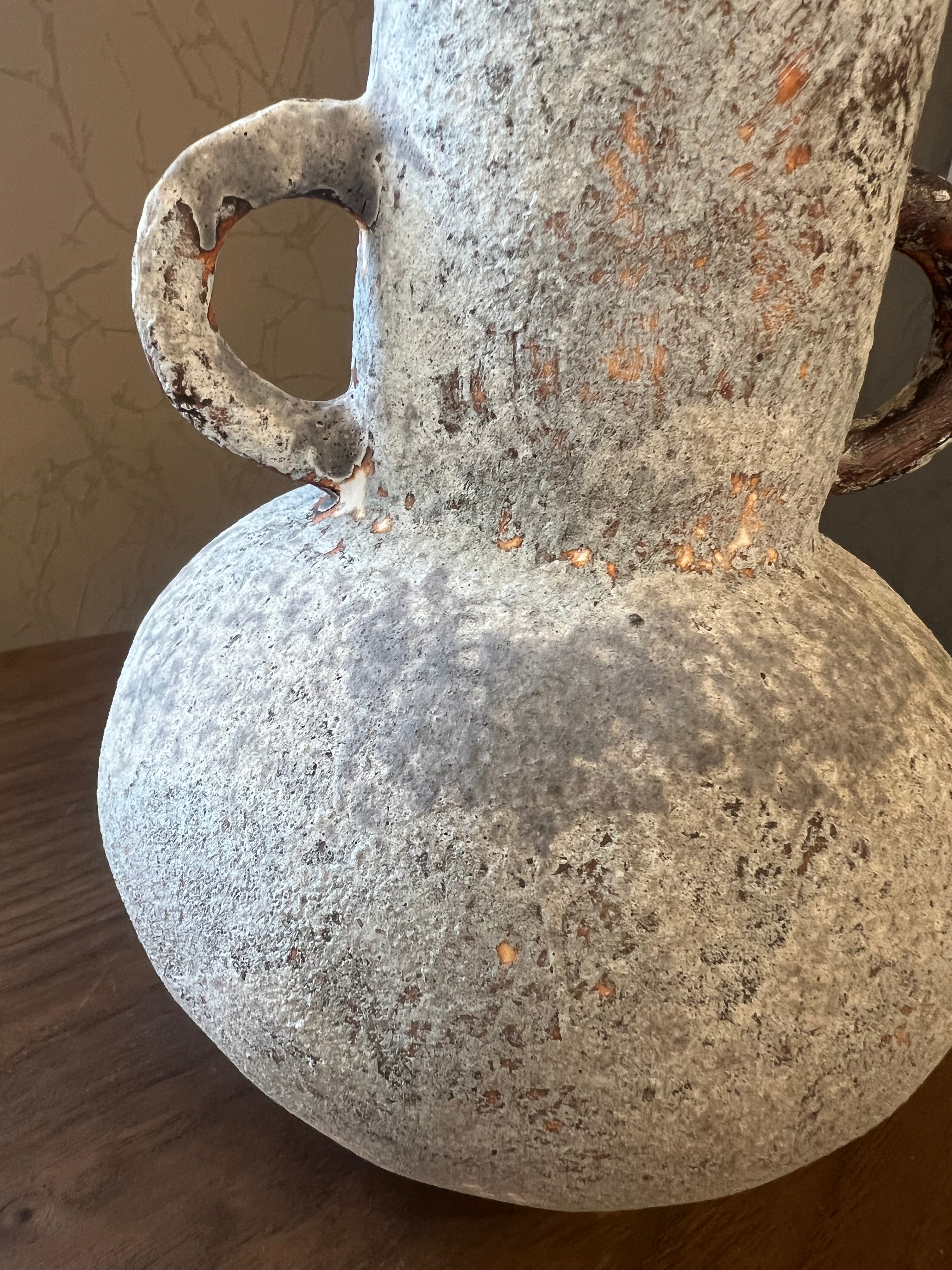 Medium Rustic Ceramic Vase with Handles