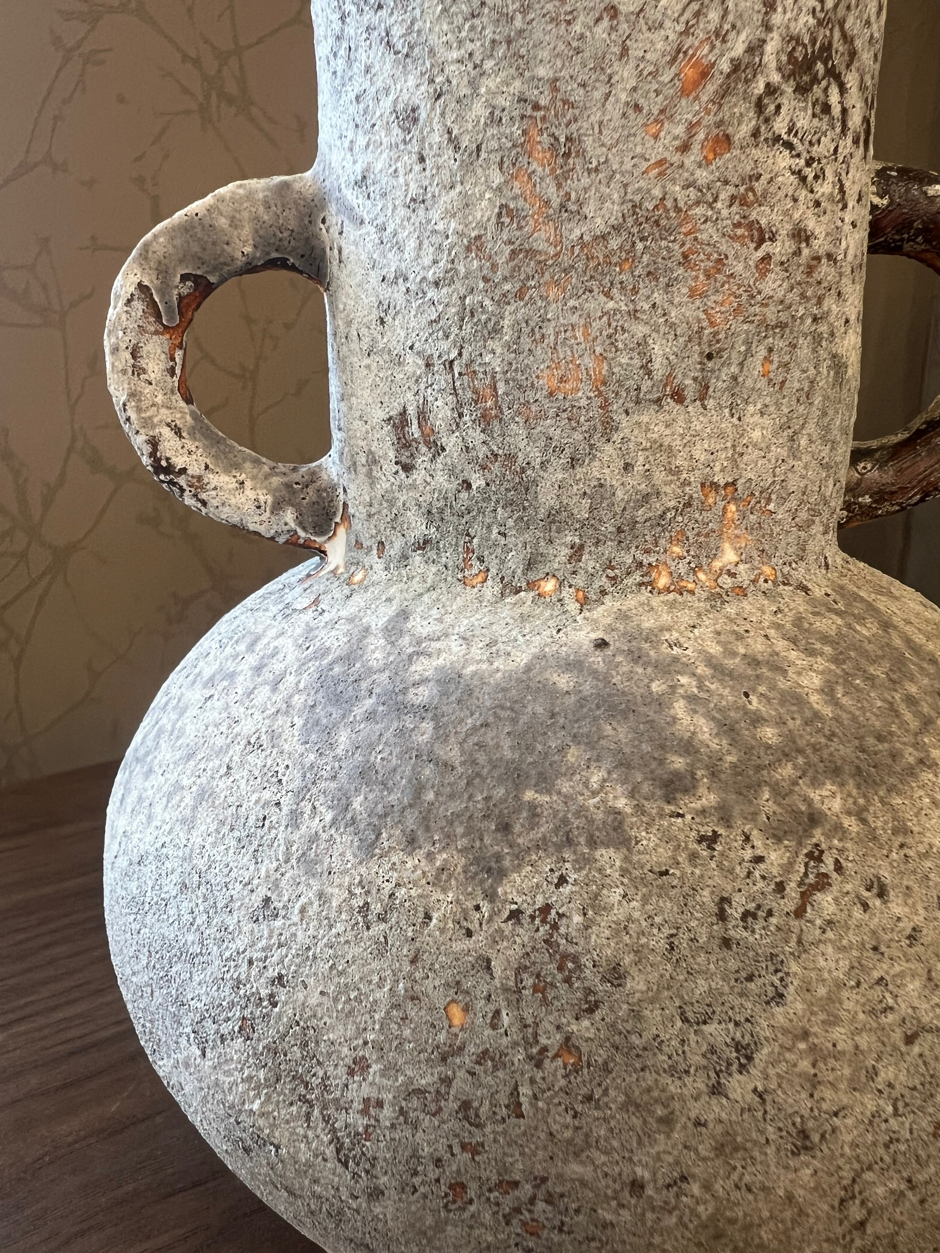 Medium Rustic Ceramic Vase with Handles