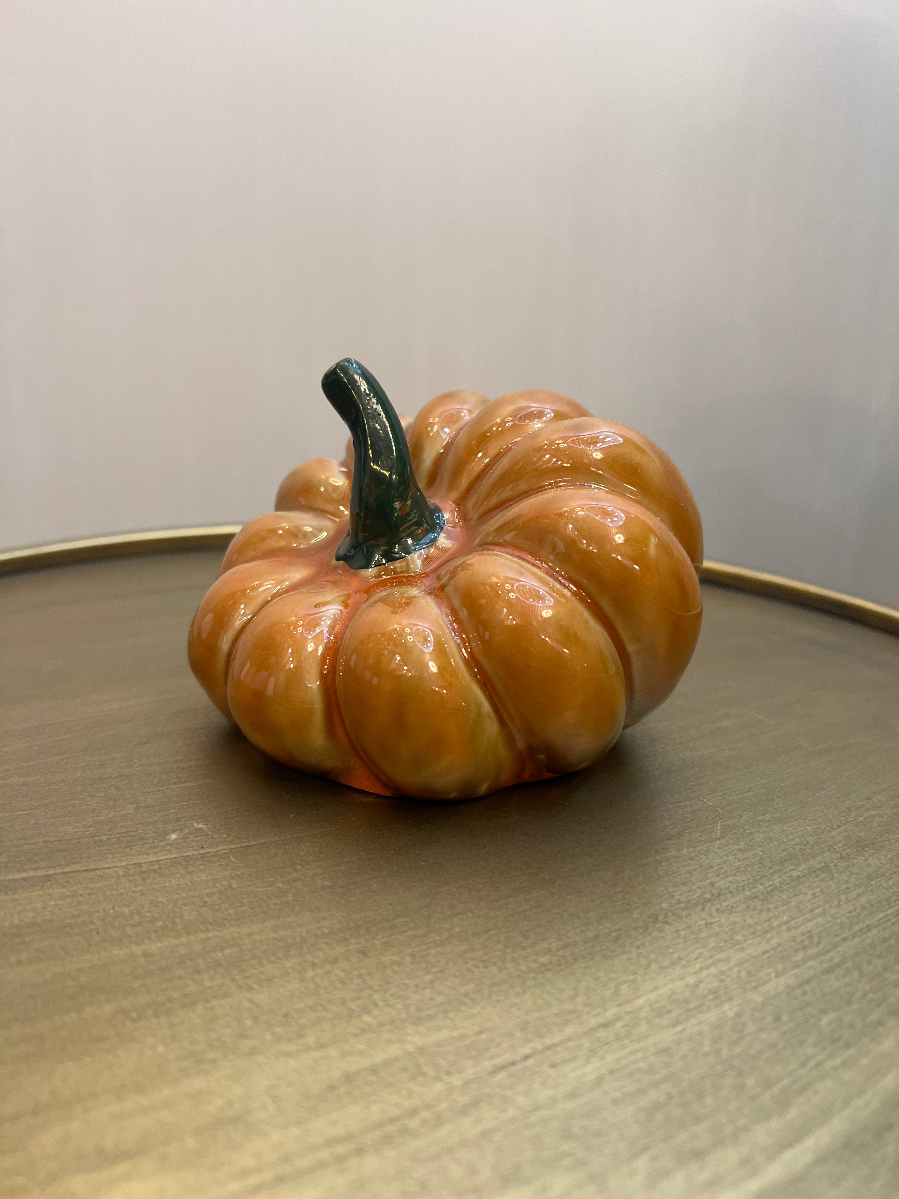 Small Glazed Orange Pumpkin