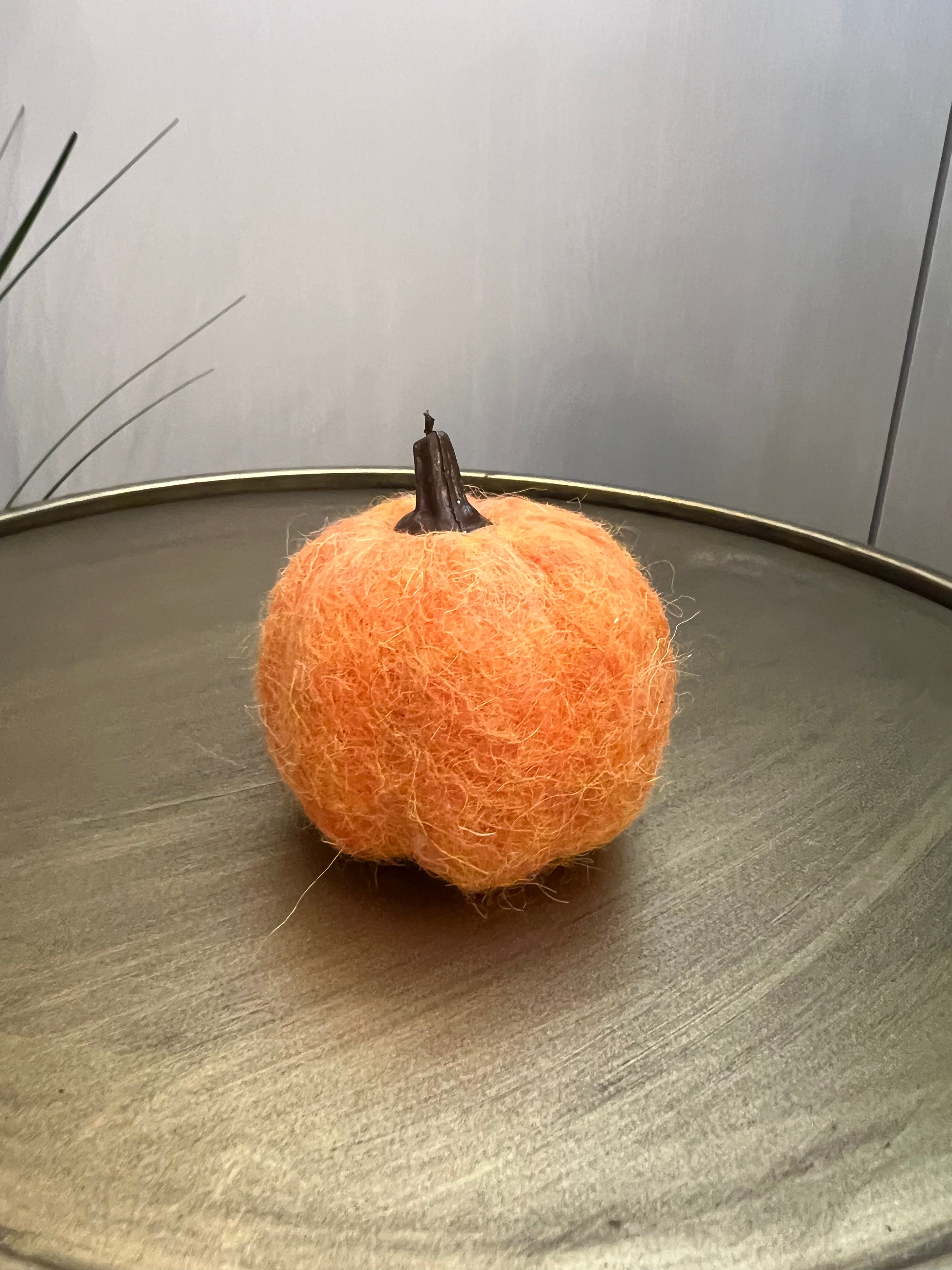Orange Felt Pumpkin