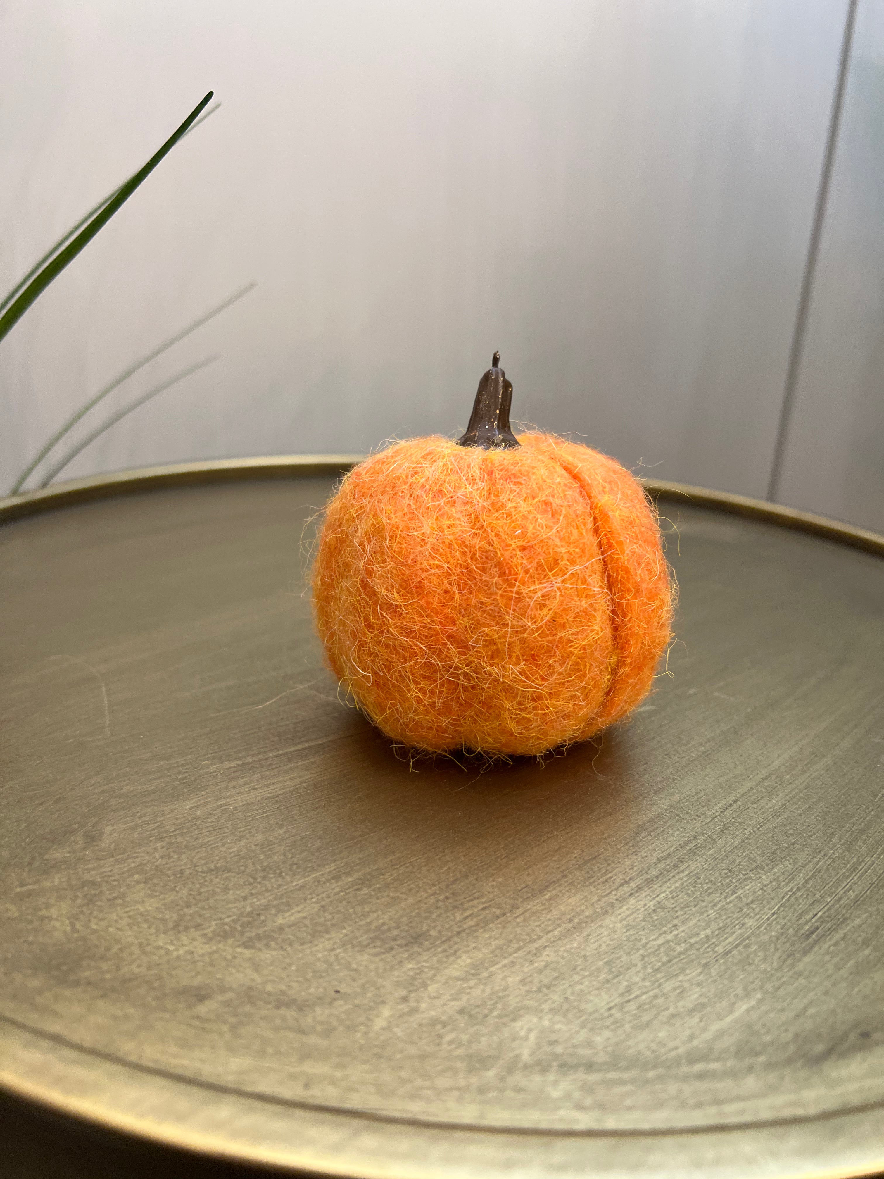 Orange Felt Pumpkin