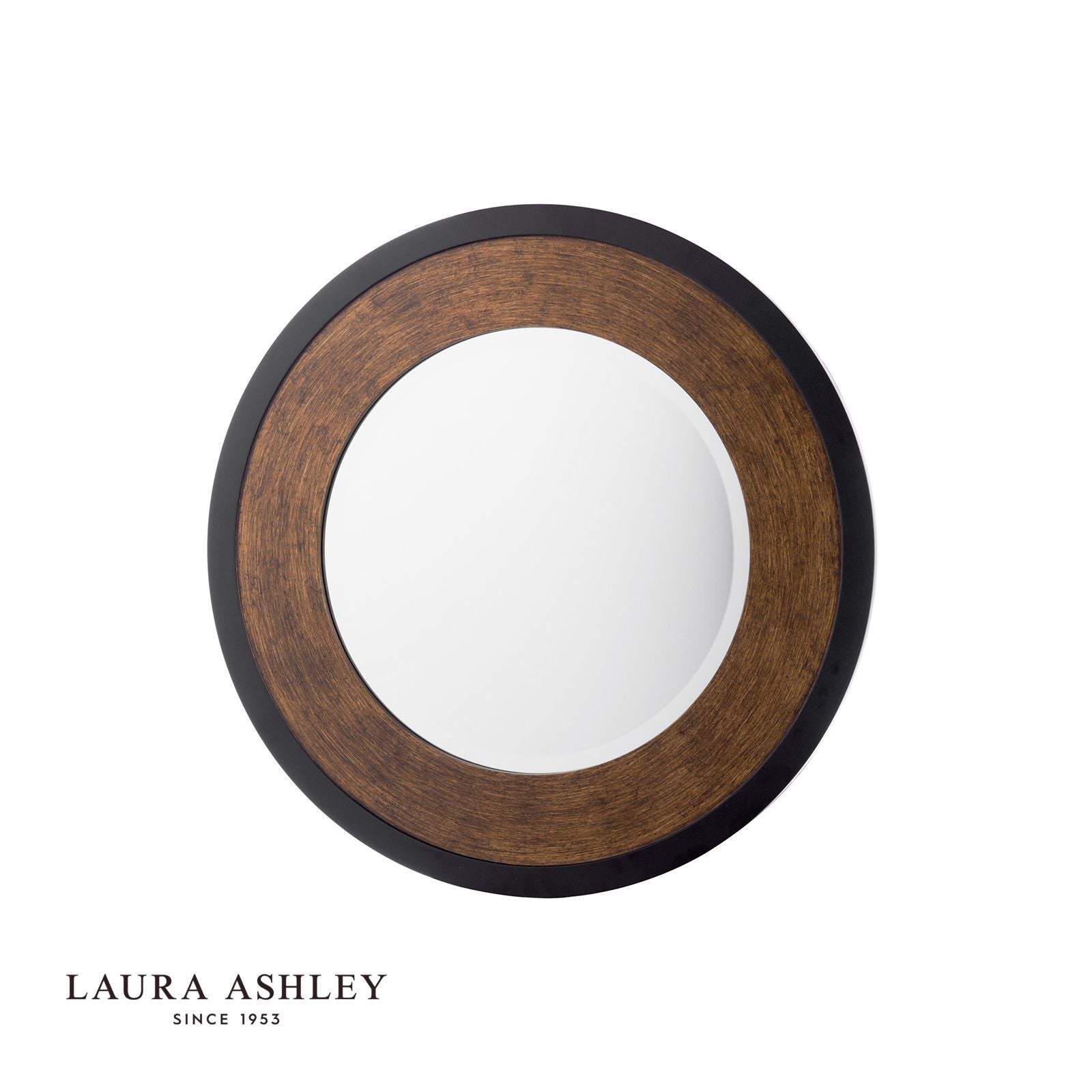 Laura Ashley Cara Round Mottled Bronze Mirror 60cm