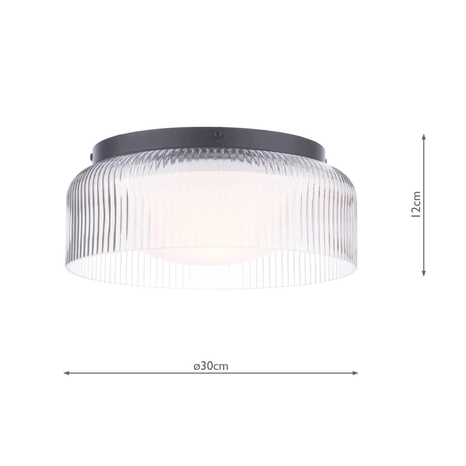Clarissa Matt Black Flush Fitting IP44